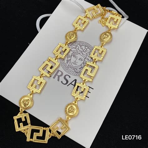 versace necklace womens fake|Versace jewellery for women.